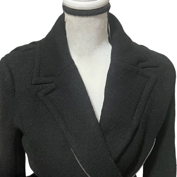 LOUIS Vuitton Jacket Runway RARE 2009 Collection Black Wool Blend Coat Size 40 - Picture 7 of 15